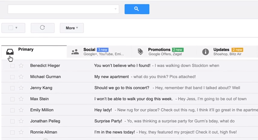 Gmail promotion tab