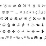 Special characters and symbols