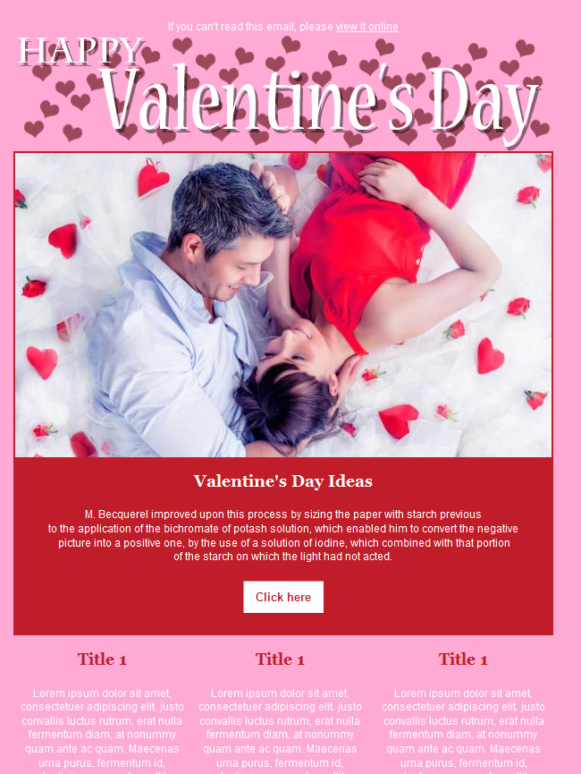 valentine'day email template 1