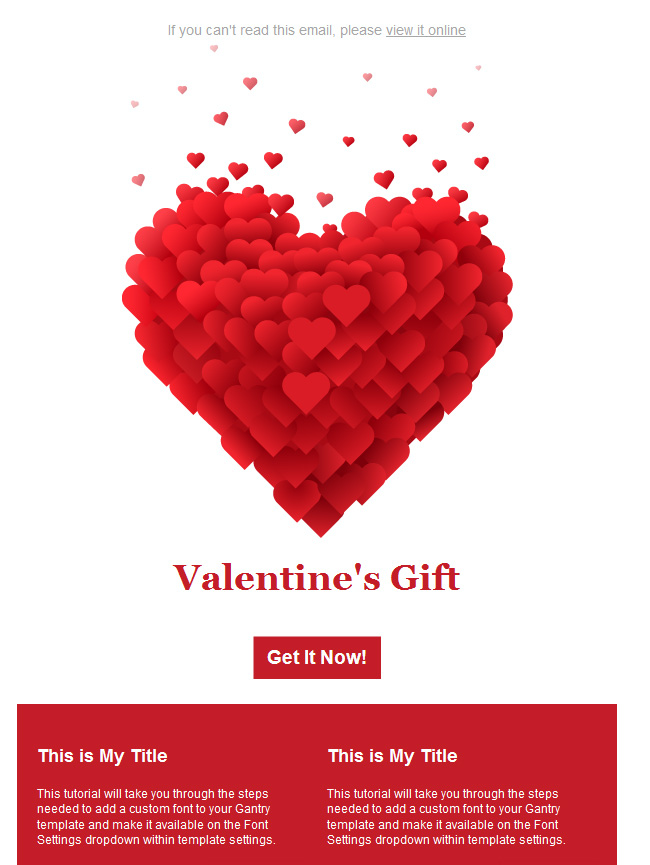 valentine'day email template 2