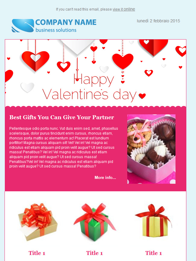 valentine'day email template 3