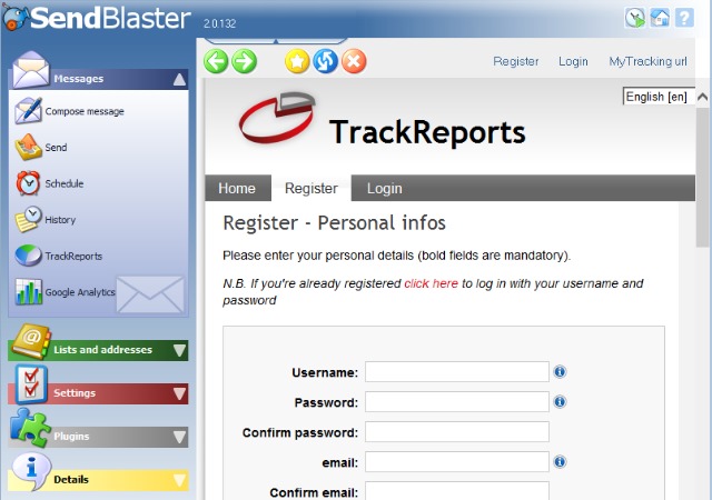 trackreports registration