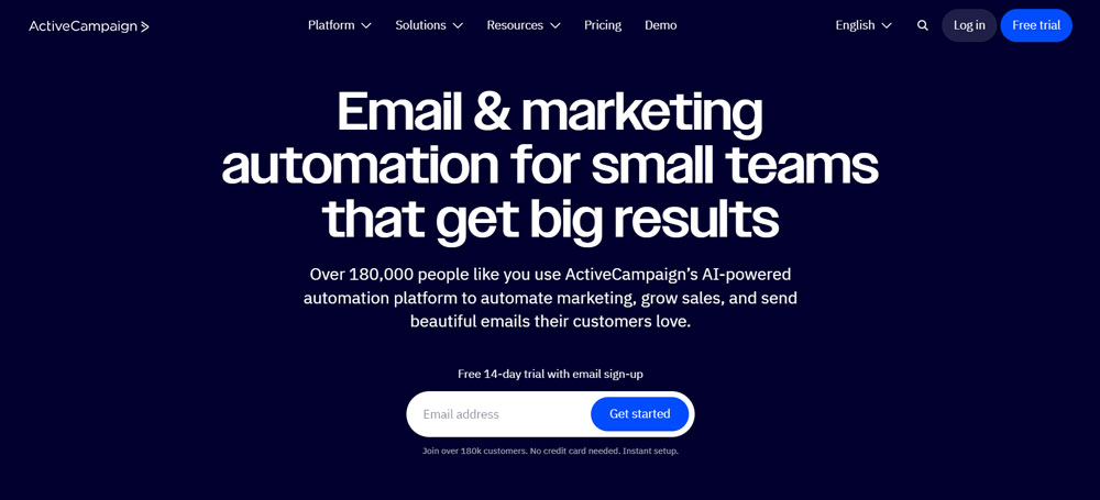 Active Campaign email marketing platform review