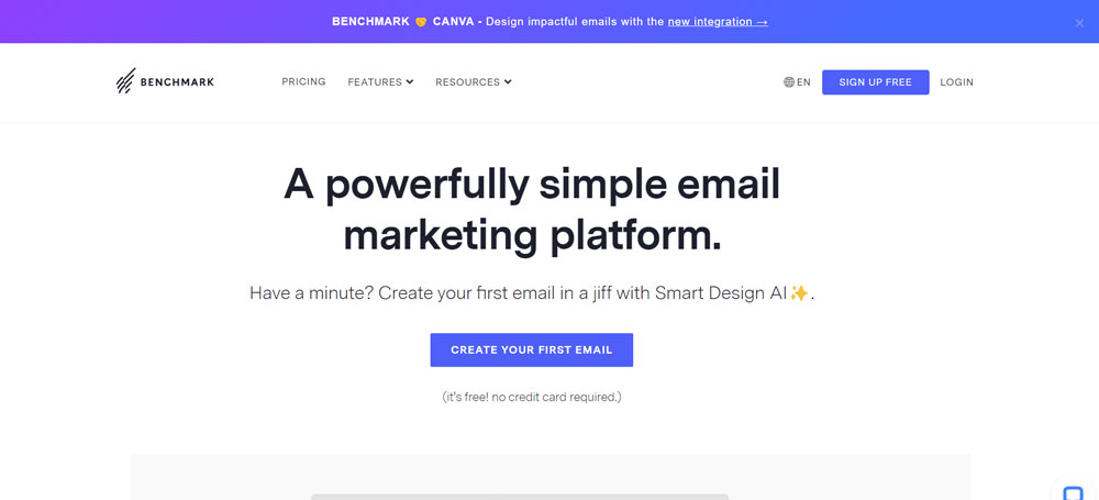 Benchmark email marketing platform review