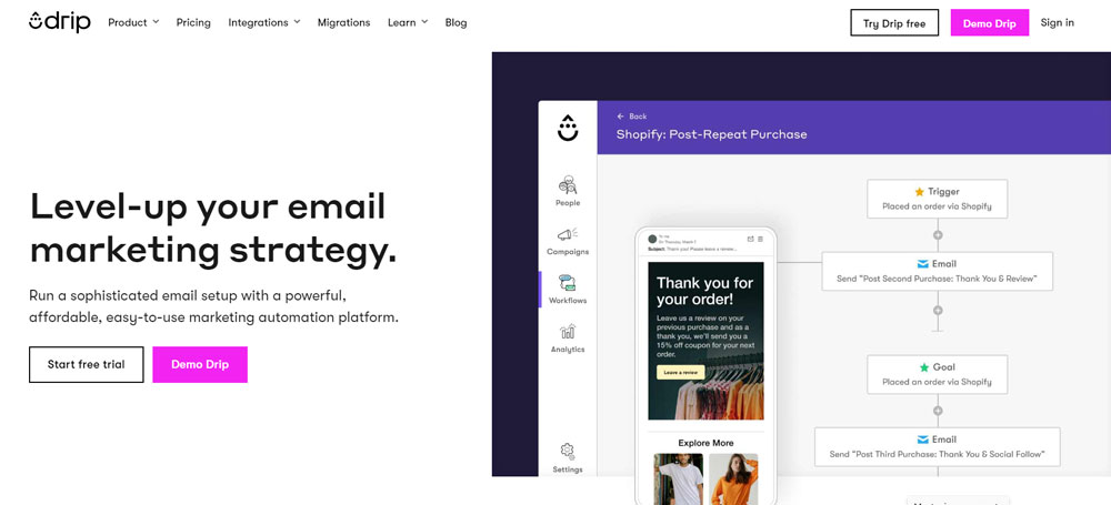 Drip email marketing platform review
