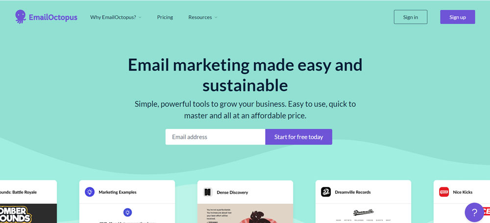 EmailOctopus email marketing platform review