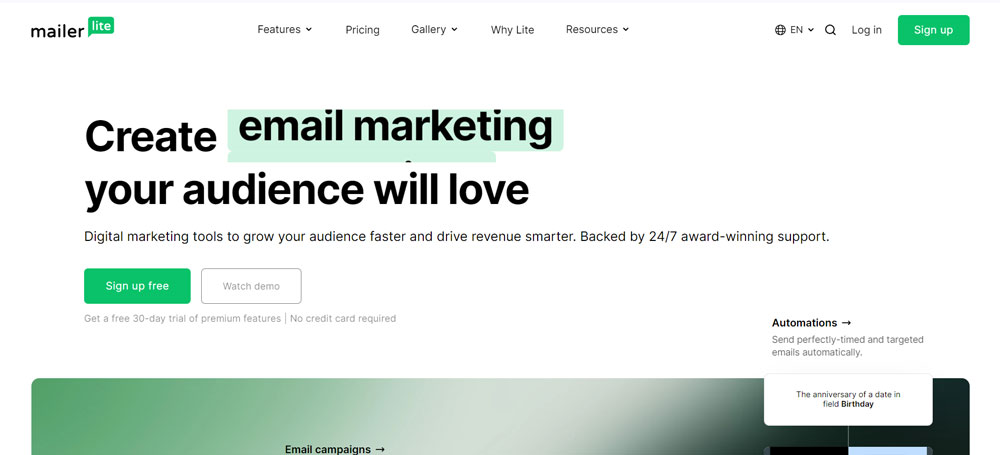 Mailerlite email marketing platform review