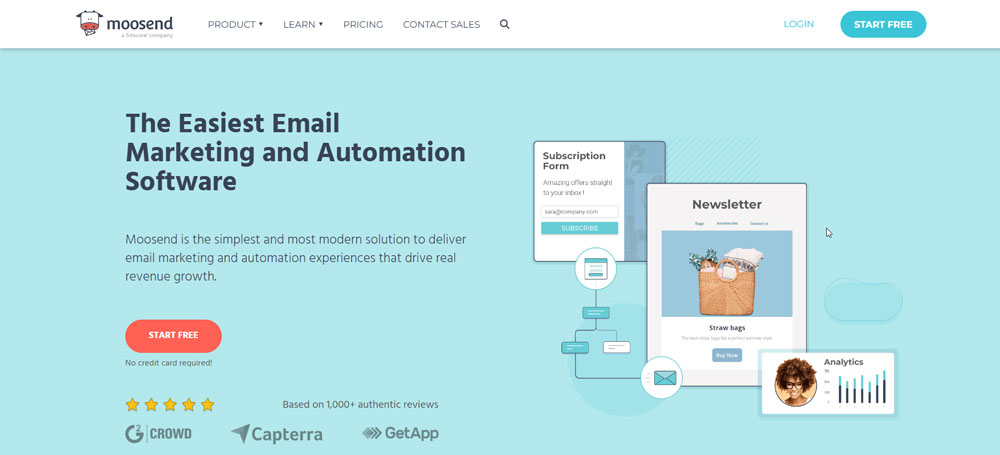 Moosend email marketing platform review