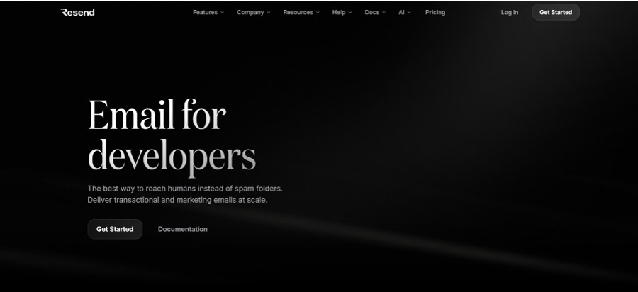 Resend email API for developers