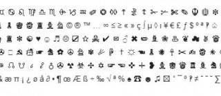 Special characters and symbols