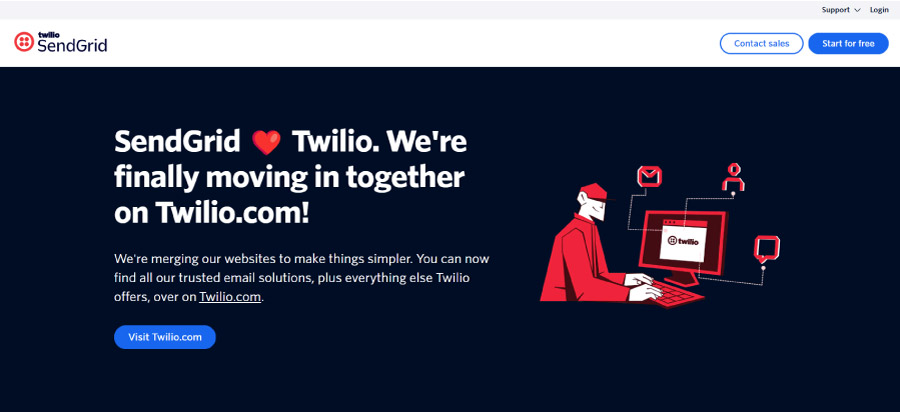 Twilio Sendgrid email API for developers